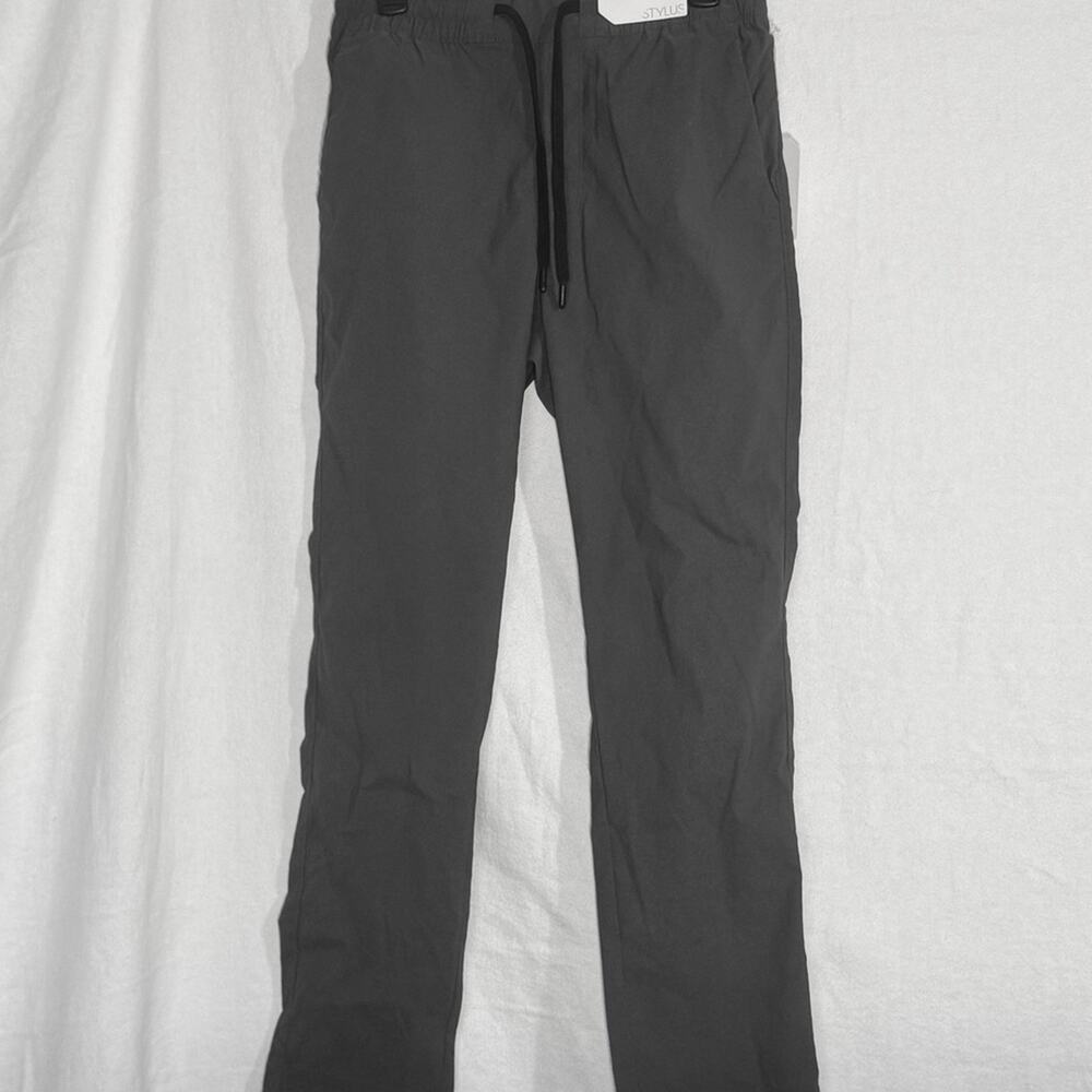 NWT Stylus Charcoal Gray Stretch Comfort Flat Front Pant